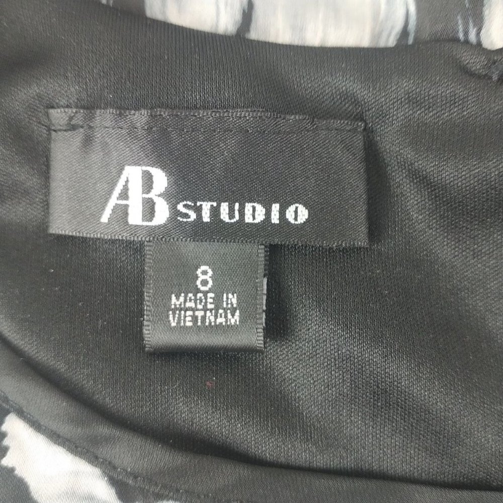 AB Studio Dress Black/Gray Women's Sleeveless Sz. 8 - Picture 8 of 8